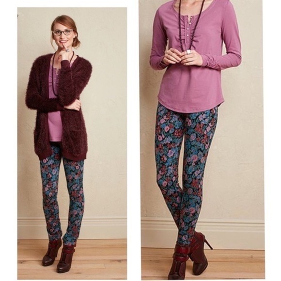 Matilda Jane Pants - Matilda Jane Floral Cynthia Sandy Pants, Size S